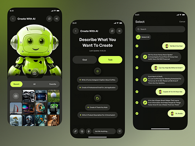 AI Chatbot Mobile App UI Design ai ai chatbot ai ui design application bot design chat ui chatbot clean conversational ui design minimal mobile mobile app product design responsive design trend ui ux website design