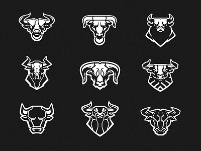 Camo Creative Bull Collection 2 bull camocreative character design illustration logo mascot sport