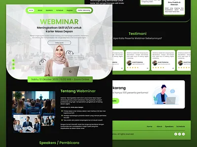 Landing Page Design for UI/UX Webinar