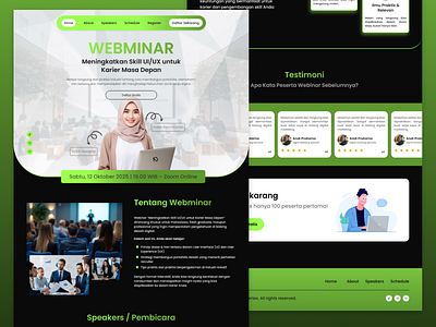 Landing Page Design for UI/UX Webinar