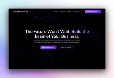 Synapwiser - Website For AI Consulting Business ai artificial intelligence branding chat gpt chatgpt consulting design figma machine learning tech technology ui uidesign uxdesign webdesign websitedesign
