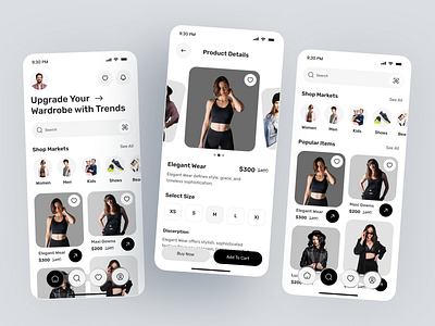 E-Commerce App UI | Minimal Shopping Experience for Trend Lovers app design clothing app e commerce ecommerce app fashion app fashion store mobile mobile app online shopping shop app shopping app store ui ui design