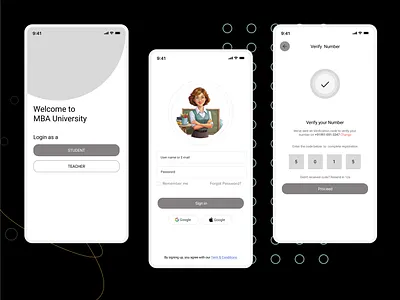 Teacher Dashboard App UI branding figma