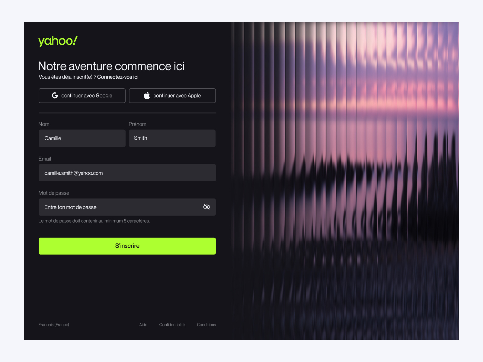 Yahoo Rebranding - Login page connexion page dashboard dashboard design figma glass glassmorphism glassmorphism dashboard interface interface design login login page ui ui design uiuxdesign ux ux design web webdesign website yahoo