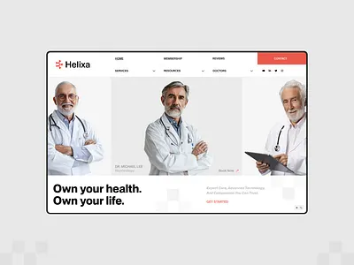 Helixa - Doctor Directory & Booking Platform booking design healthcare healthtech landing page marketplace medical telemedicine ui web web design webdesign website