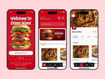 Food Ordering App Design app design dashboard delivery figma figma design food food delivery food delivery app graphic design landing page mobile app mobile app design restaurant app design saas section uiux uiux design webapp webdesign website