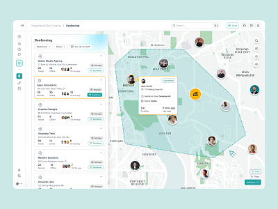 Geofencing UI UX geofencing map realestest