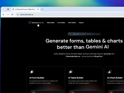 Tailwind Builder charts forms tailwind tailwind builder ui web design web development