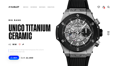 HUBLOT | Concept Design Website hublot modern watch website design