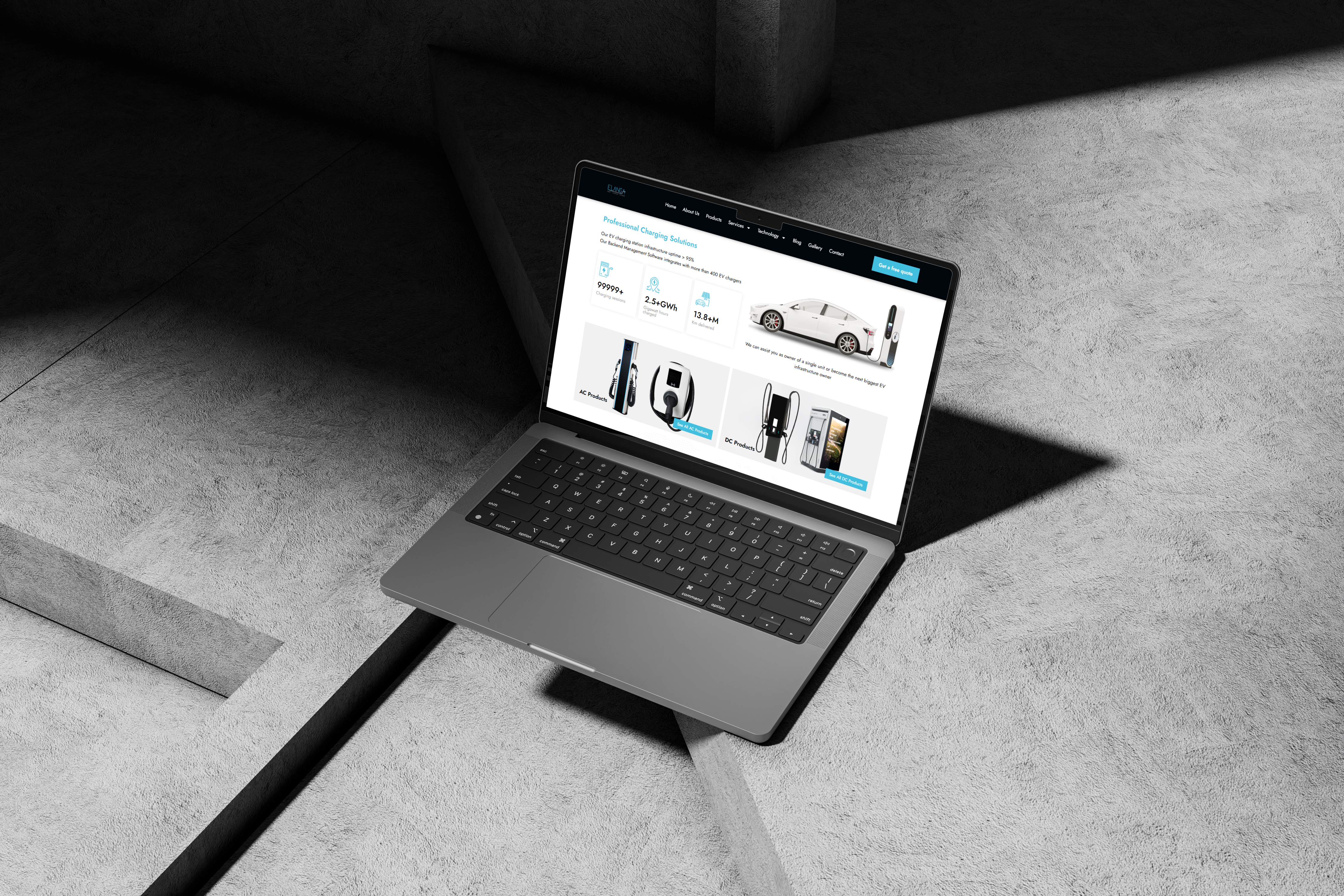 Elanga Electric Vehicle Charging Solution ui uiux web design