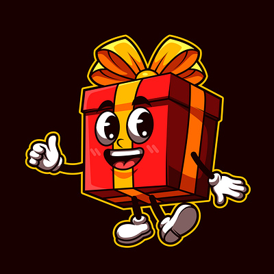 Give Box Mascot Character