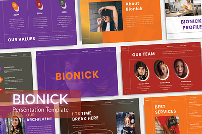 Bionick Powerpoint agency template business canva template company profile creative powerpoint creative presentation google slides template infographic keynote presentation minmalist modern theme powerpoint presentation ppt template design pptx design simple startup pitch deck