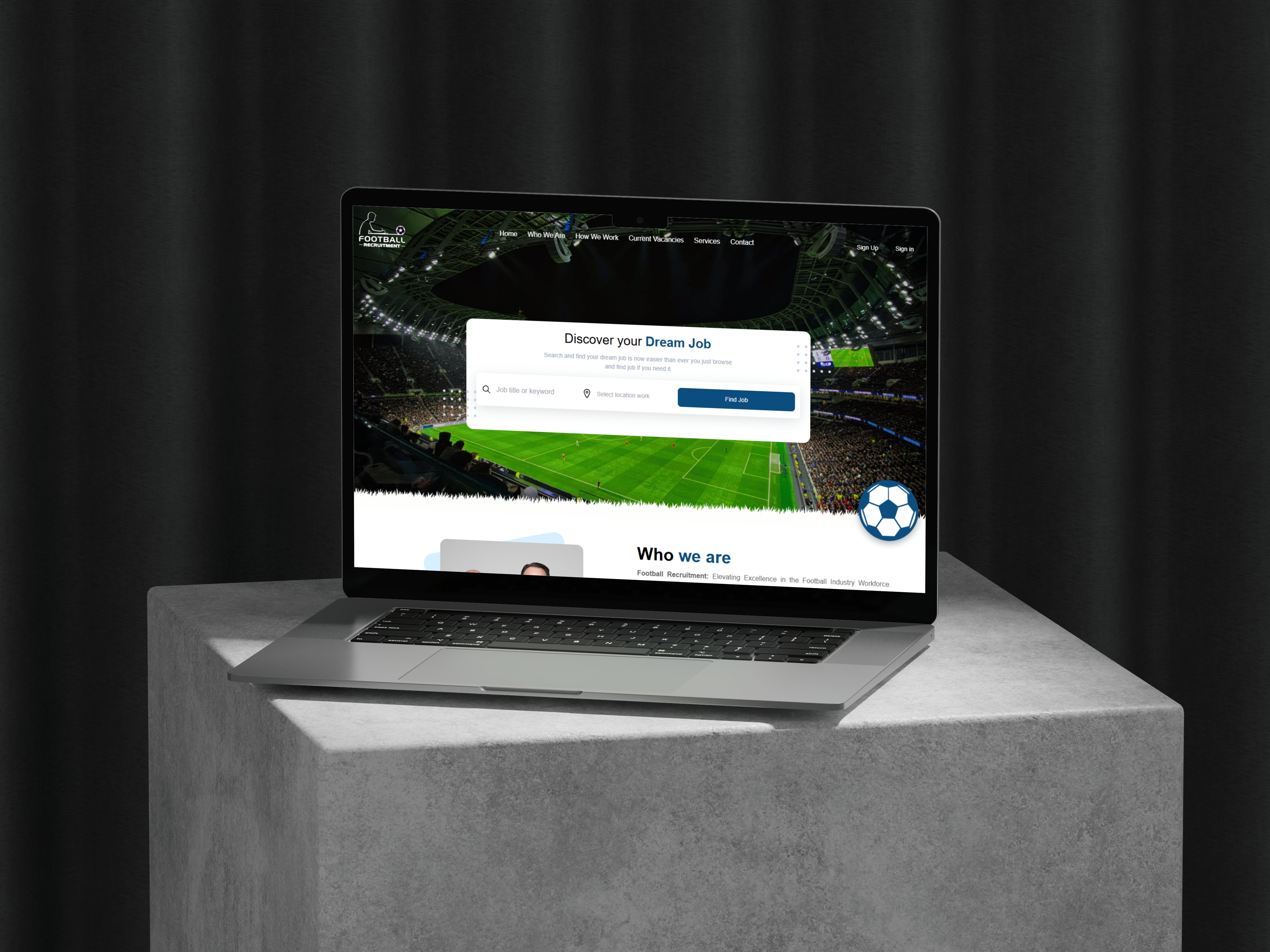 Football Recruitment Website ui uiux web design