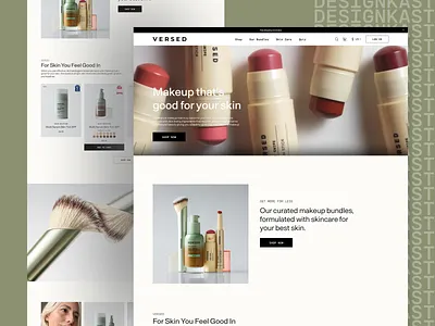 Designkast x Versed – Skincare E-Commerce Website UI/UX Showcase beforeafter branding conversionoptimized designkast digitaltransformation e commerce ecommerceux landing page landingpagedesign minimalui modernwebdesign shopify skincareux uiux uiux design userexperience uximprovement versed websiteredesign