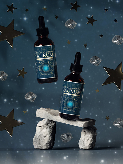 Aurum oil 3d Modeling and rendering 3d 3d modeling 3d rendering branding graphic design label label design product visualization rendering