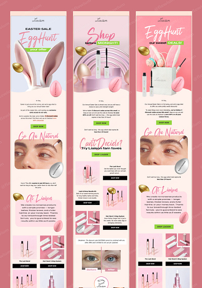 Easter Email Design for Beauty Brand | High-Converting Seasonal ecommerce ecommerce design email email design email marketing email marketing design email template graphic design newsletter newsletter design