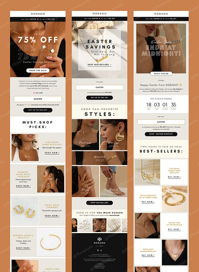 Luxury Jewelry Email Design | Email Campaign for DORADO ecommerce ecommerce email email email design email marketing email marketing design newsletter newsletter design