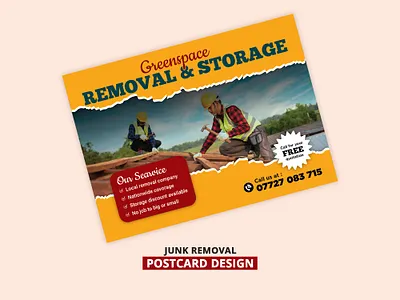 Junk removal postcard design junk removal postcard design unique clint work