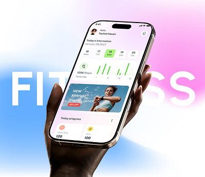 Fity - Fitness Tracking Mobile App Case Study 3d animation branding case study figma fitness tracking graphic design gym hire me logo mobile app motion graphics runing smart watch template ui workout