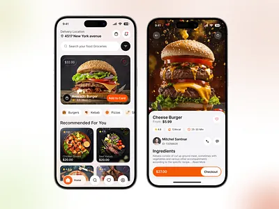 Food Delivery App appmockup appui branding clean design cleanui dailyessentials design figmadesign foodapp fooddelivery foodordering grocery app logo mobileapp productdesign restaurantapp userexperience uxdesign