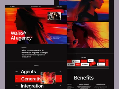 Wairo® — Futuristic AI Agency Website Design ai agency ai ui ai ui design ai web design animated layout best landing page bold typography creative portfolio dark mode website designinspiration digital agency futuristic ui landing page minimal interface modern ai agenncy modern visuals next gen design webdesign website ui