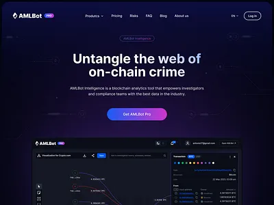 AMLBot Pro Landing Page landing page ui web web deisgn