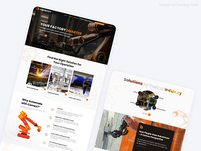 Industrial Robotics Website Design | Smart Factory & Automation automation company web design b2b web design inspiration clean modern web layout corporate web design creative website design dribbble ui designer india figma ui design html developer ui ux industrial automation ui industrial branding web industrial tech company manufacturing website concept modern industrial website ui responsive figma website robotics landing page smart factory ui ux design ui ux designer portfolio web design inspiration