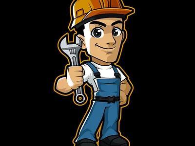 Mechanic Mascot Character Illustration design graphic design illustration logo mascot vector
