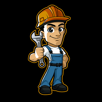 Mechanic Mascot Character Illustration design graphic design illustration logo mascot vector