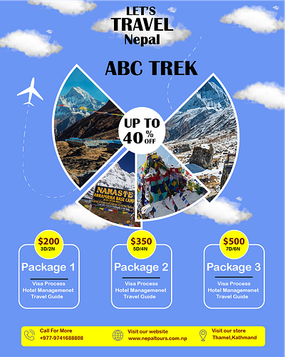 Travel Poster abc branding design freelance graphic design nepal open for work travel poster trekking poster