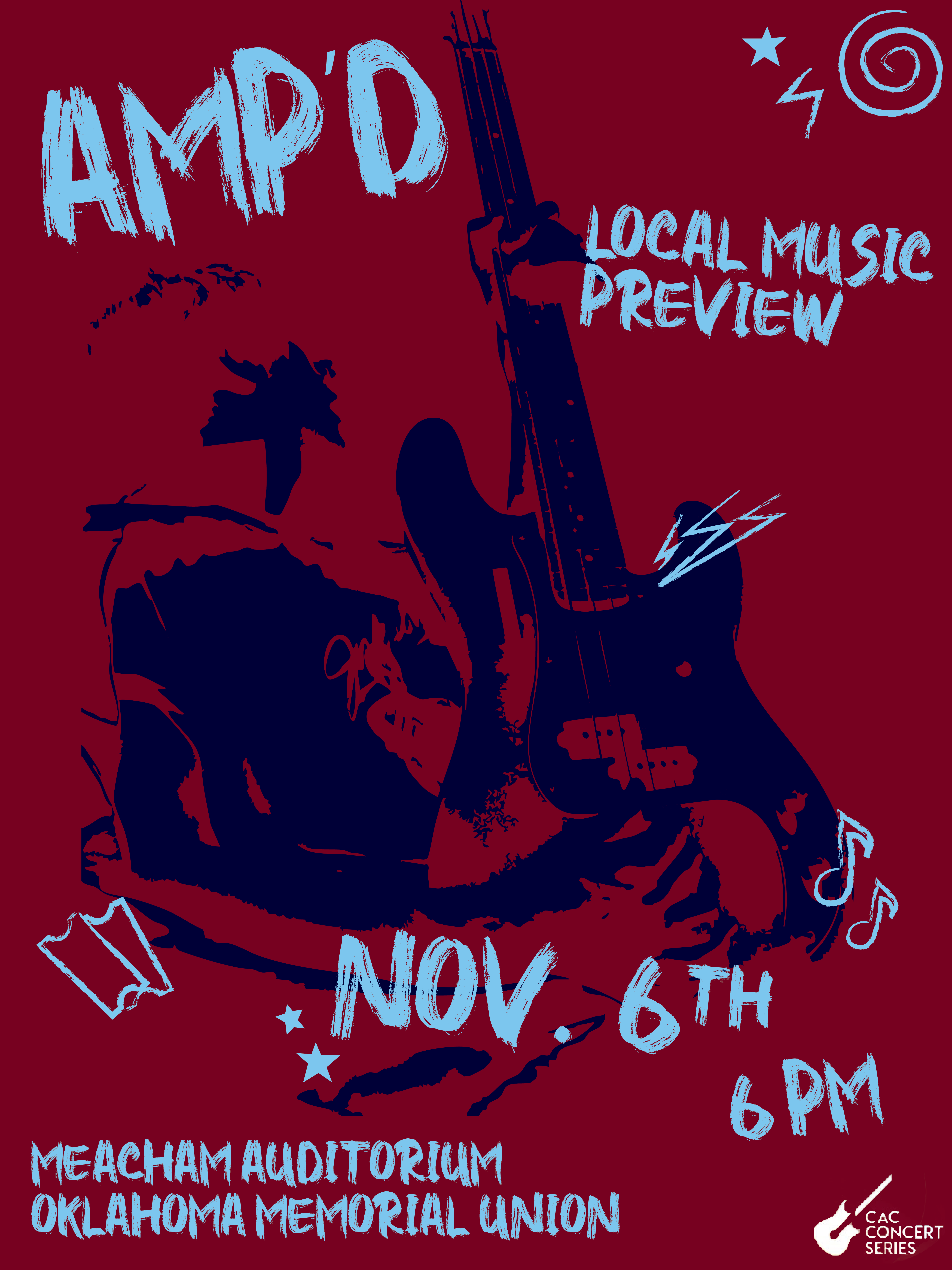 Amp'd preview Music Poster adobe illustrator band poster color design graphic design illustration music poster typography vector