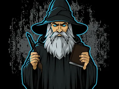 Wizard Mascot Character Logo Illustration design graphic design illustration logo mascot vector