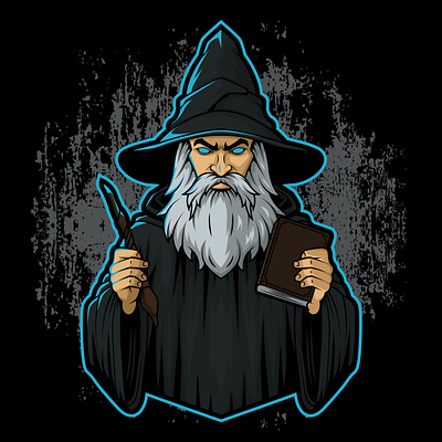Wizard Mascot Character Logo Illustration design graphic design illustration logo mascot vector