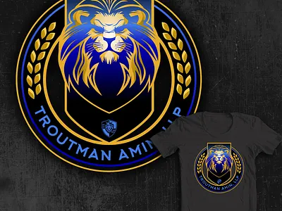 t-shirt design chipdavid crest dogwings lion logo t shirt vector