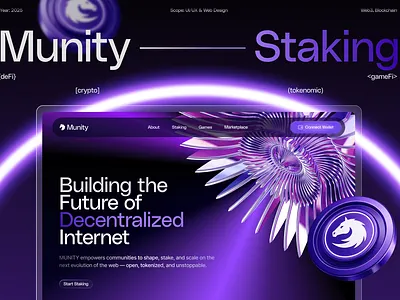 Munity Staking - UI/UX Design blockchain connect wallet design ui design web3