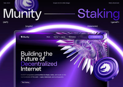 Munity Staking - UI/UX Design blockchain connect wallet design ui design web3