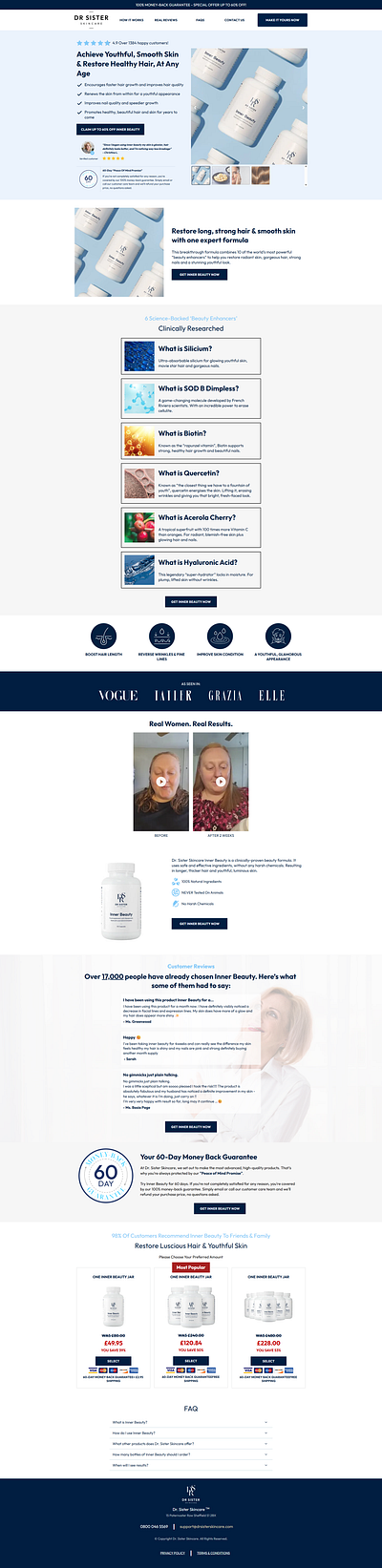 Dr Sister Supplement - Funnelish buy funnelish template design designing funnel funnel funnelbuilder funnelish funnelish template sales funnel sales page supplement