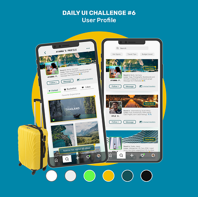 DAILY UI CHALLENGE #6 User Profile app dailyui design graphic design ui ux