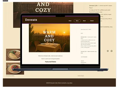 Deveats Café — Website UI | Daily UI Challenge #003 landing page cafewebsite dailyui figma profolio ui ux webdesign
