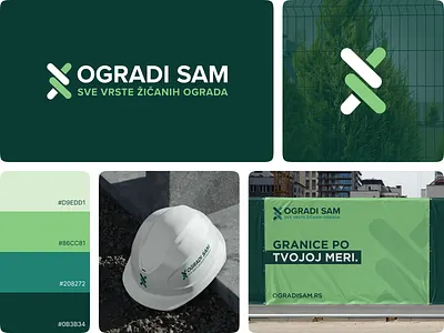 Ogradi Sam – Brand Identity Design brand identity branding clean corporate branding fence logo logo design modern typography vector visual identity wire yard