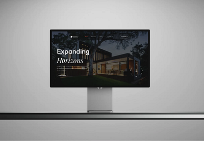 Expanding Horizons — Skyline Real Estate Website Hero Design architectural showcase website black and white aesthetic cinematic website design clean dark theme ui contemporary housing ui dark mode website elegant ui design high end property platform home listing ui luxury property website minimal web design modern architecture landing page modern serif typography premium real estate brand professional agency web real estate branding real estate hero section real estate landing concept responsive hero layout ux for real estate