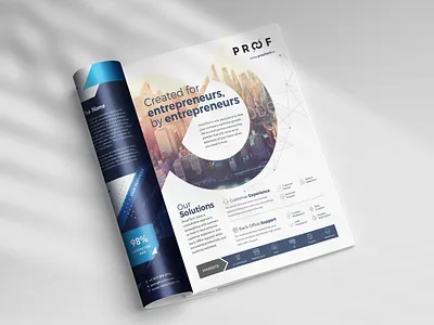 Magazine Ad Proposal branding clean computer creative design edgy entrepreneur magazine minimal modern print professional solutions technology