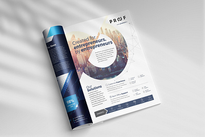 Magazine Ad Proposal branding clean computer creative design edgy entrepreneur magazine minimal modern print professional solutions technology