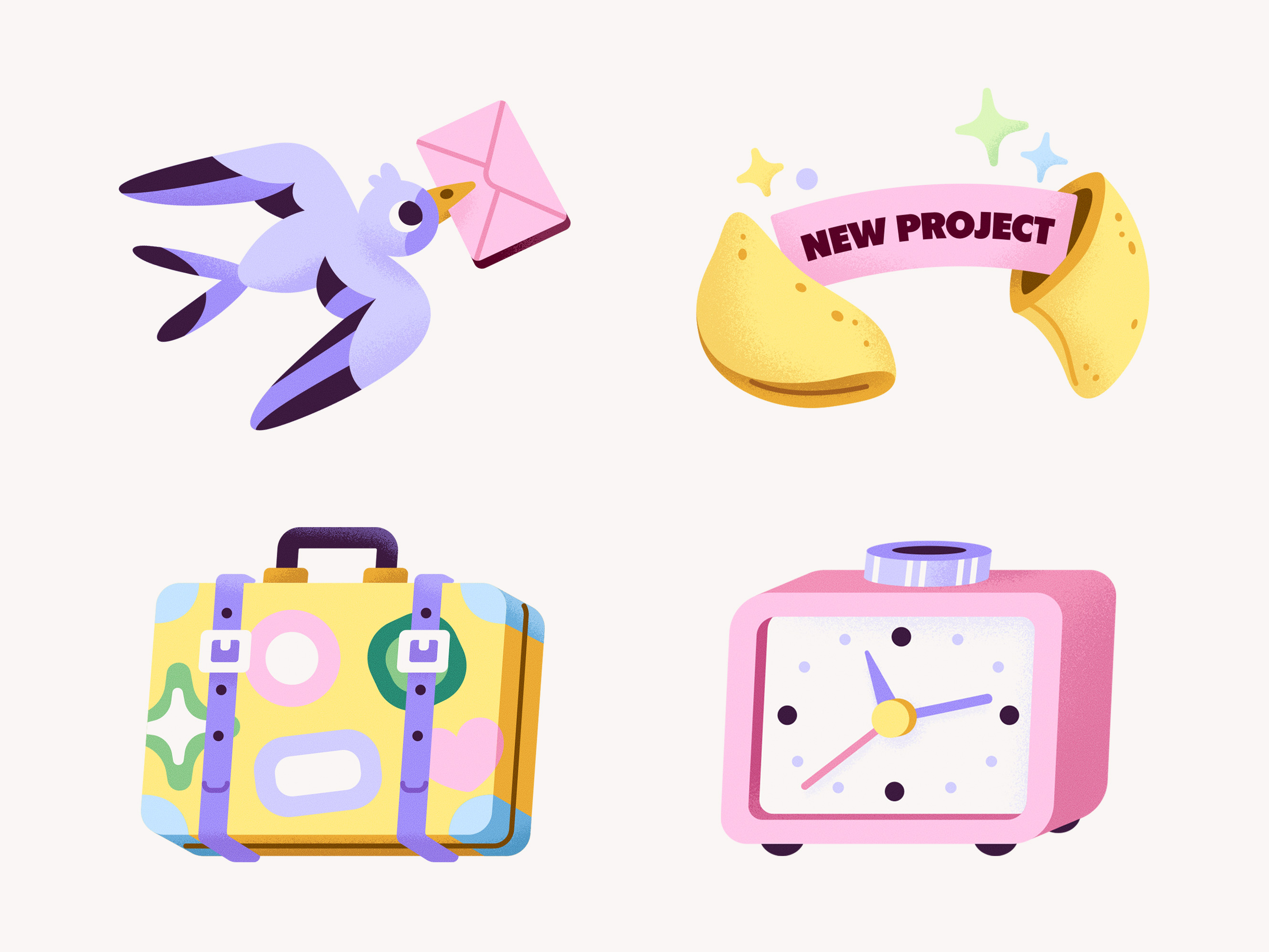 Branding Stickers art branding character design illustration spot sticker suitcase vector web website