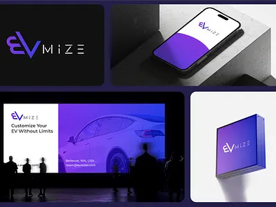 Evmize Branding brand design brand identity brand sign branding branding design car electric vehicle ev ev brand graphic design logo logotype typography