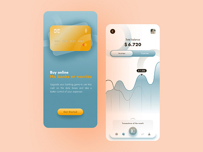 Online Card app bank banking branding card design graphic design illustration system ui ux