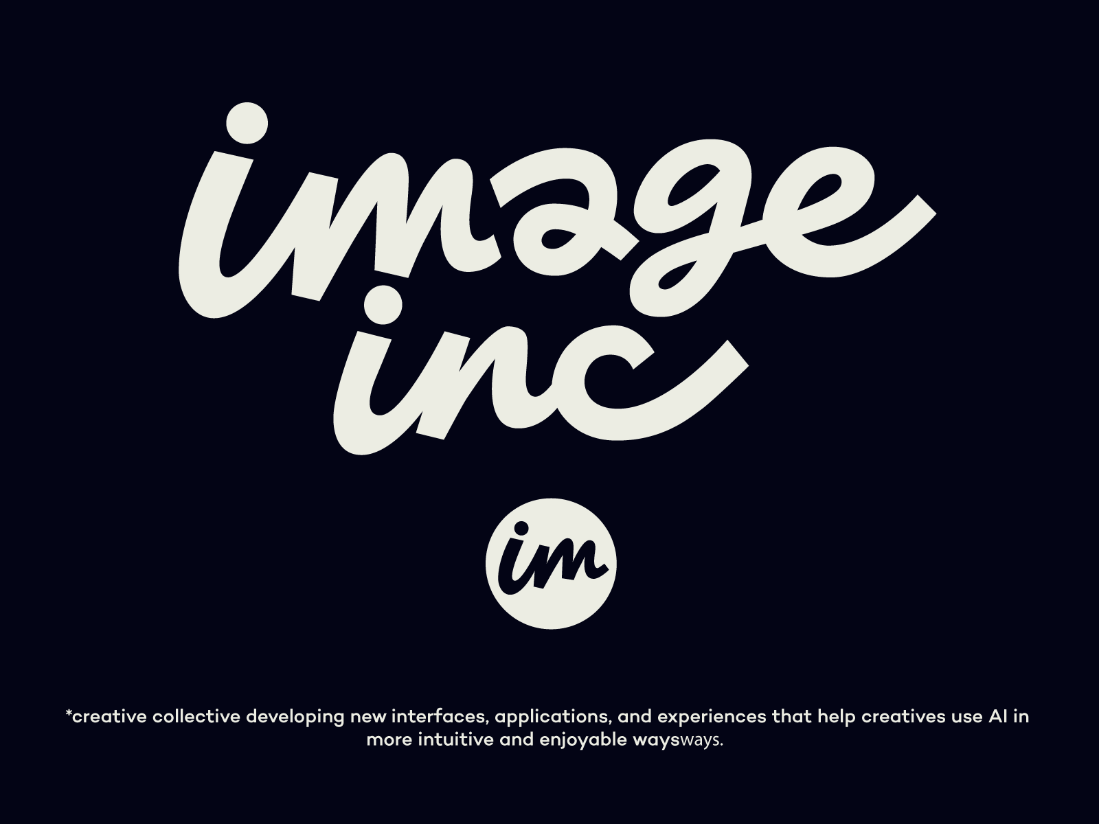 Example of image inc: custom lettering / logotype