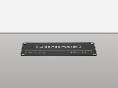 Expo App awards prize 3d aluminium hardware keyboard machine metal plate solid
