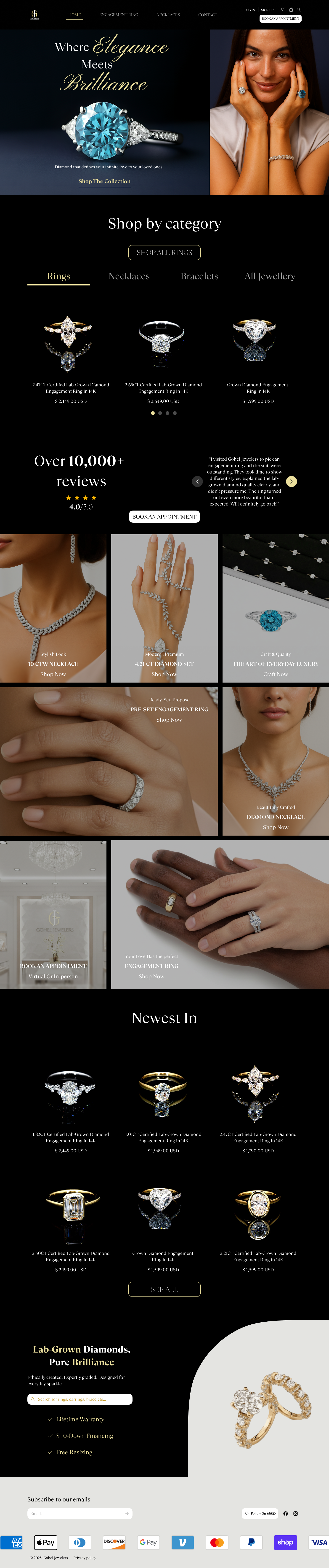 Jewellery Website UI (Based on Client's Requirements)