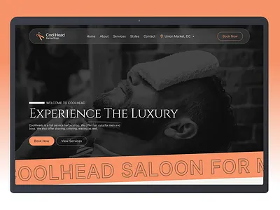 Barber Shop & Saloon Landing Page Design barber barber logo barbershop barbershop landing page branding design figma figma design graphic design landing landing page page saloon saloon website ui uxui web design website website design wordpress